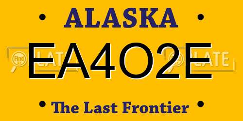 EA4O2E Alaska License Plate