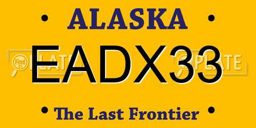 EADX33 Alaska License Plate