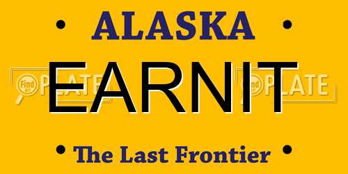 EARNIT Alaska License Plate