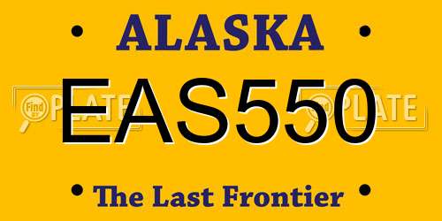 EAS550 Alaska License Plate