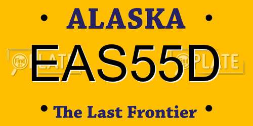 EAS55D Alaska License Plate