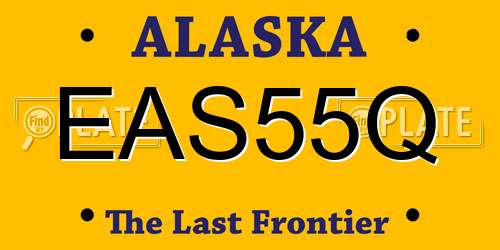 EAS55Q Alaska License Plate