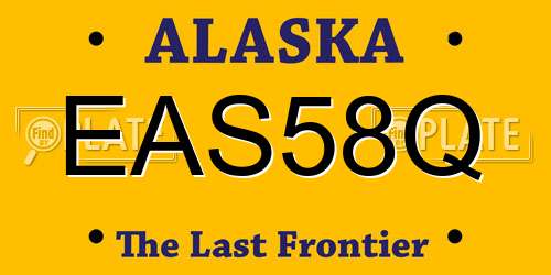 EAS58Q Alaska License Plate