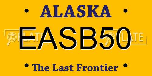 EASB50 Alaska License Plate