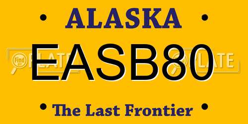 EASB80 Alaska License Plate