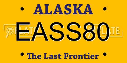 EASS80 Alaska License Plate