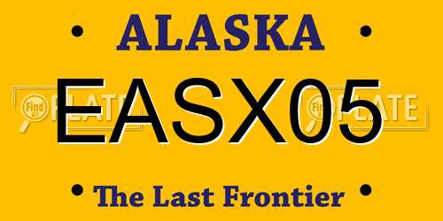 EASX05 Alaska License Plate