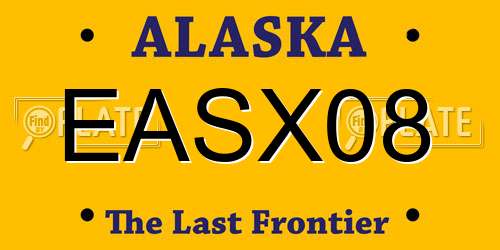 EASX08 Alaska License Plate