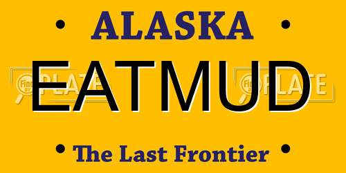 EATMUD Alaska License Plate