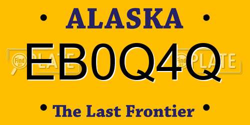 EB0Q4Q Alaska License Plate