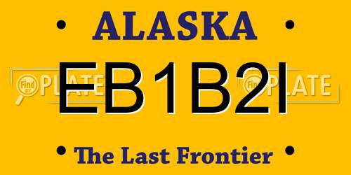 EB1B2I Alaska License Plate