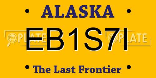 EB1S7I Alaska License Plate