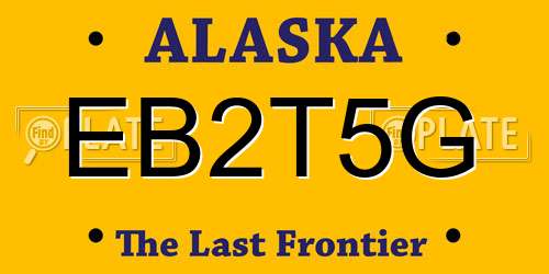 EB2T5G Alaska License Plate