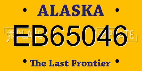 EB65046 Alaska License Plate