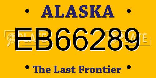 EB66289 Alaska License Plate
