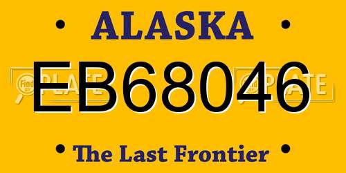EB68046 Alaska License Plate