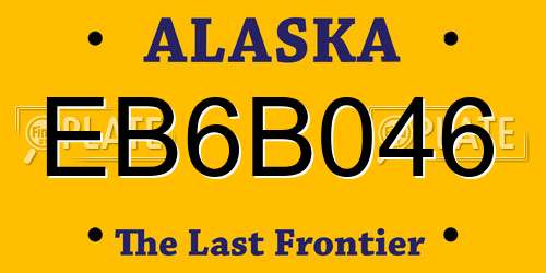EB6B046 Alaska License Plate