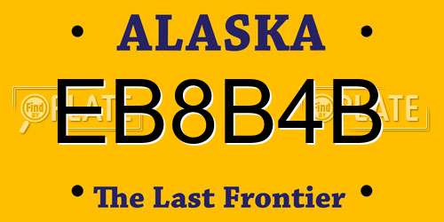 EB8B4B Alaska License Plate