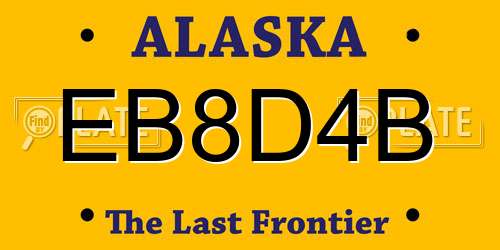 EB8D4B Alaska License Plate