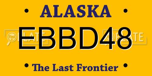 EBBD48 Alaska License Plate