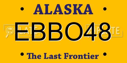 EBBO48 Alaska License Plate