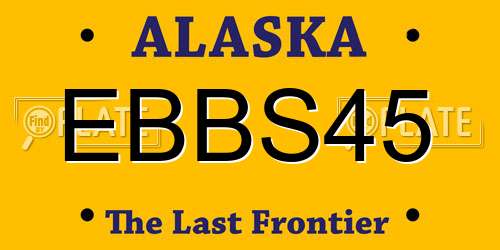 EBBS45 Alaska License Plate