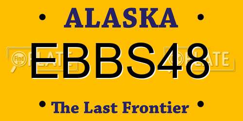 EBBS48 Alaska License Plate
