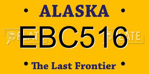 EBC516 Alaska License Plate