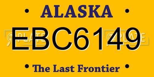 EBC6149 Alaska License Plate