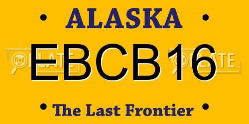 EBCB16 Alaska License Plate
