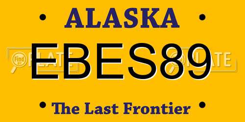 EBES89 Alaska License Plate