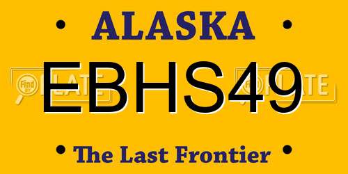 EBHS49 Alaska License Plate