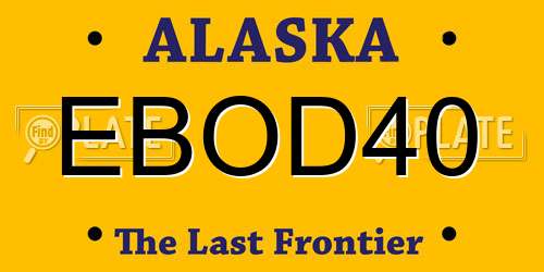 EBOD40 Alaska License Plate
