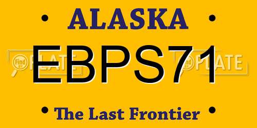 EBPS71 Alaska License Plate