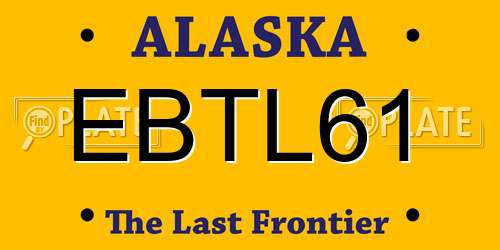 EBTL61 Alaska License Plate