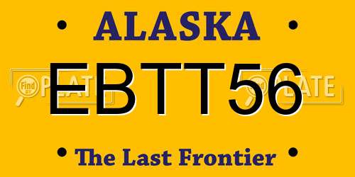 EBTT56 Alaska License Plate