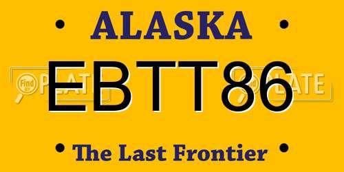 EBTT86 Alaska License Plate
