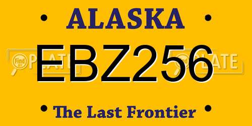 EBZ256 Alaska License Plate
