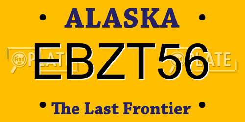 EBZT56 Alaska License Plate