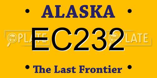 EC232 Alaska License Plate