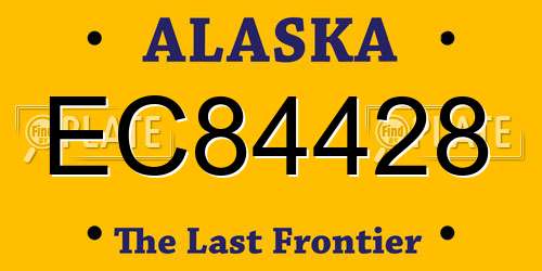 EC84428 Alaska License Plate