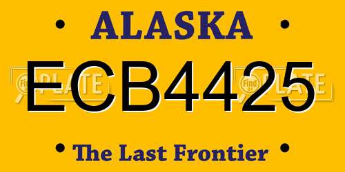 ECB4425 Alaska License Plate