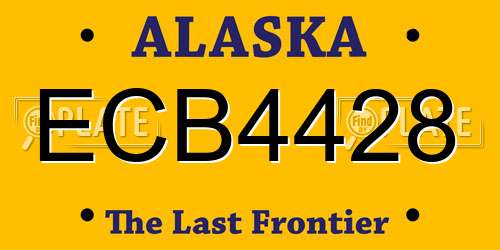 ECB4428 Alaska License Plate