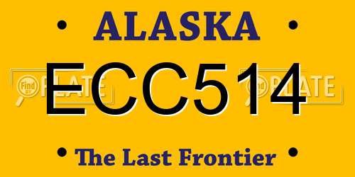 ECC514 Alaska License Plate