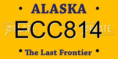 ECC814 Alaska License Plate