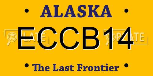 ECCB14 Alaska License Plate