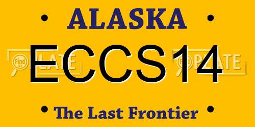 ECCS14 Alaska License Plate