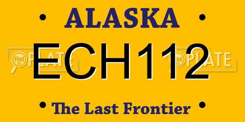 ECH112 Alaska License Plate