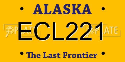 ECL221 Alaska License Plate