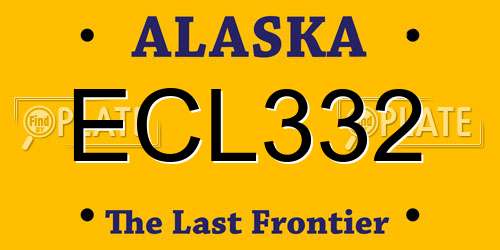 ECL332 Alaska License Plate